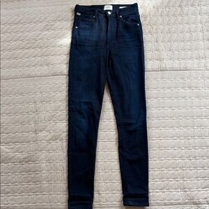 Citizens of Humanity Chrissy Dark Blue Skinny Jeans, 25